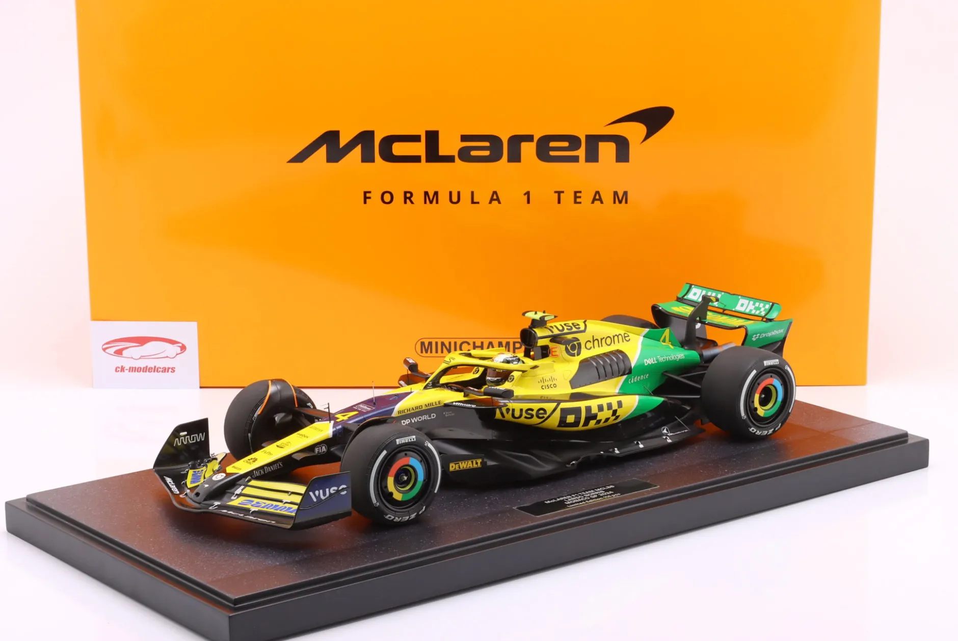 Lando Norris McLaren MCL38 #4 4th Monaco GP Formel 1 2024 1:12 Minichamps