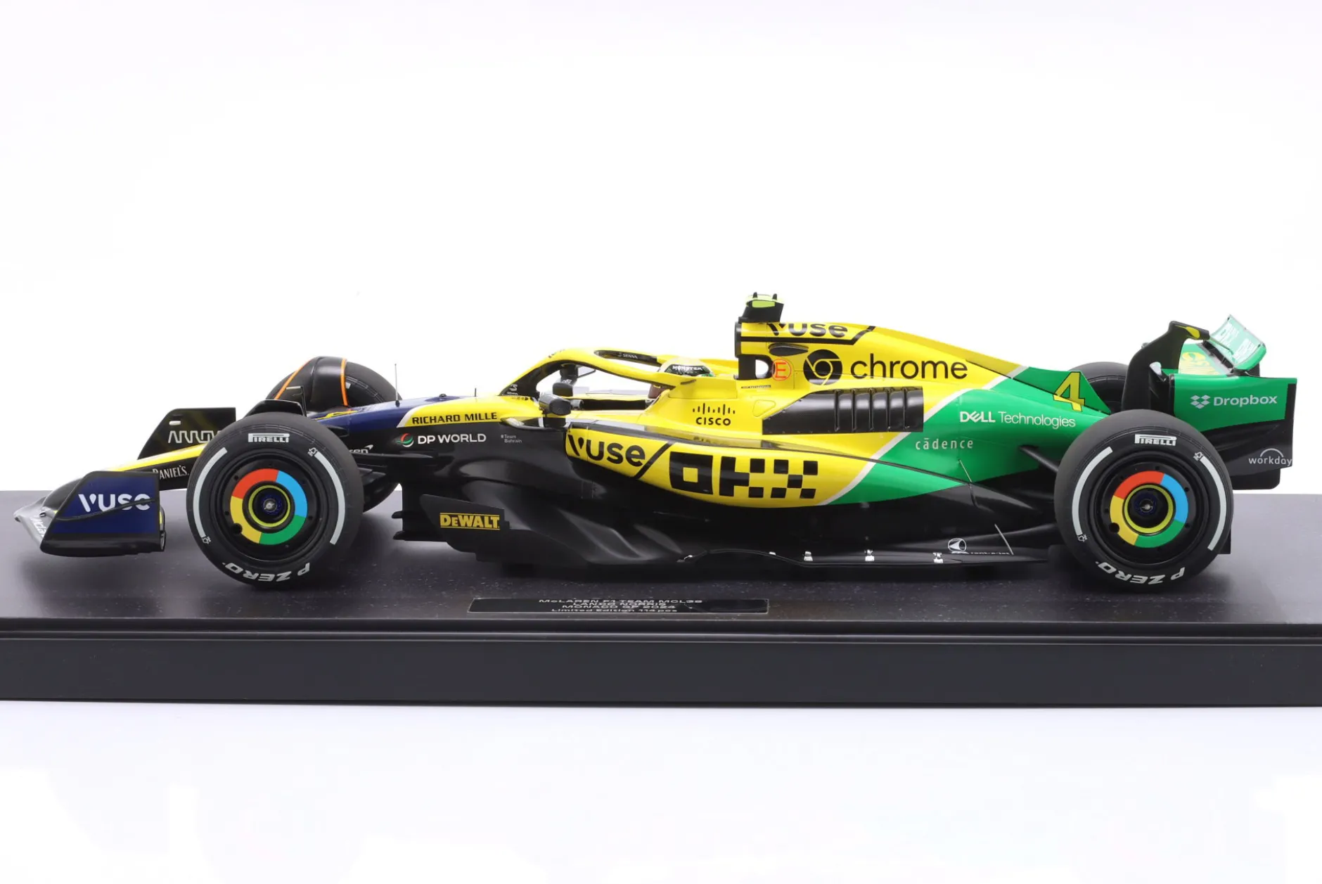 Lando Norris McLaren MCL38 #4 4th Monaco GP Formel 1 2024 1:12 Minichamps