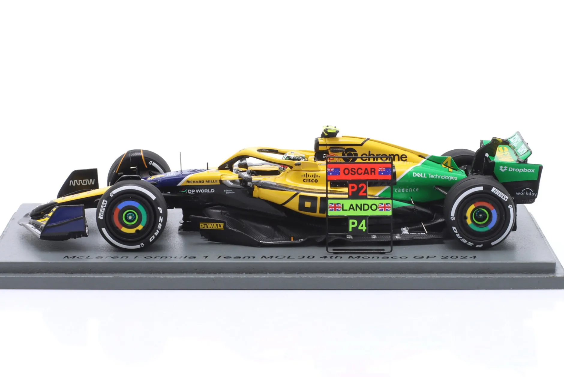 Lando Norris McLaren MCL38 #4 4th Monaco GP Formel 1 2024 1:43 Spark