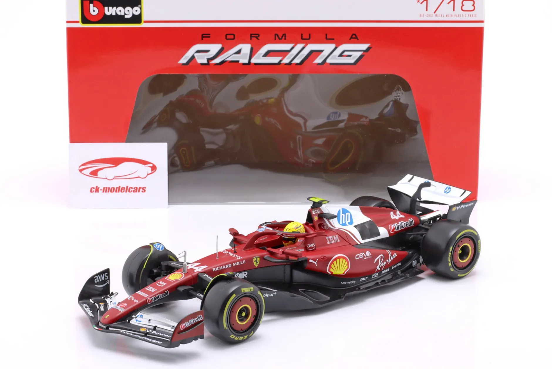 Lewis Hamilton Ferrari SF-25 #44 Formel 1 2025 1:18 Bburago