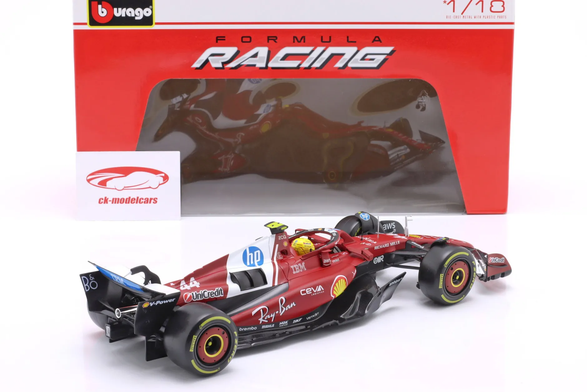 Lewis Hamilton Ferrari SF-25 #44 Formel 1 2025 1:18 Bburago