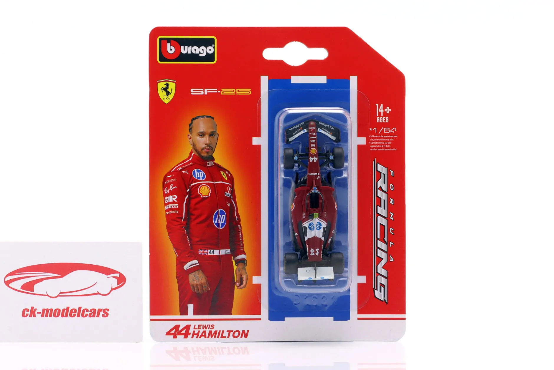 Lewis Hamilton Ferrari SF-25 #44 Formel 1 2025 1:64 Bburago