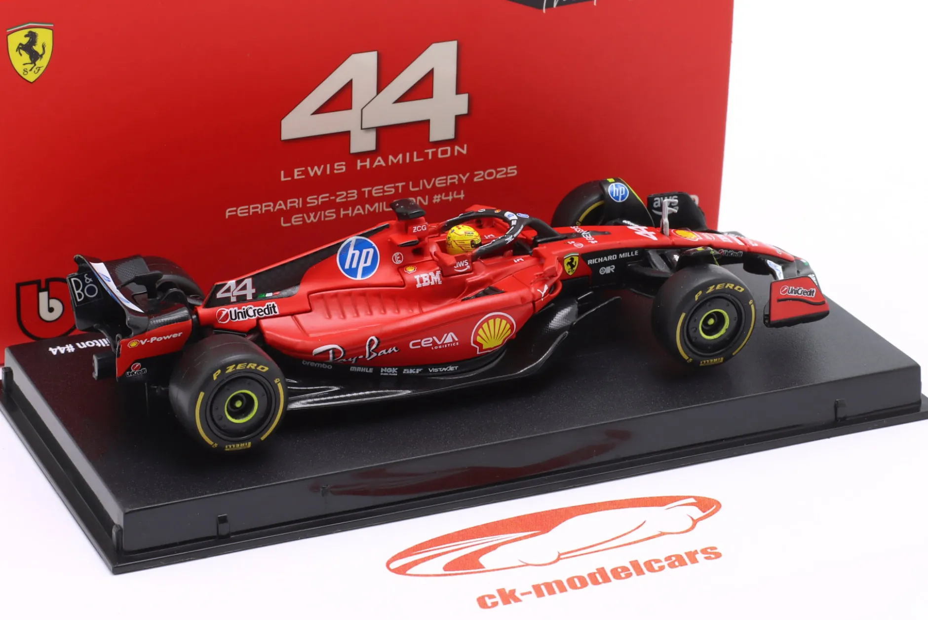 Lewis Hamilton Ferrari SF-23 #44 1st Rollout Fiorano Test Formel 1 2025 1:43 Bburago
