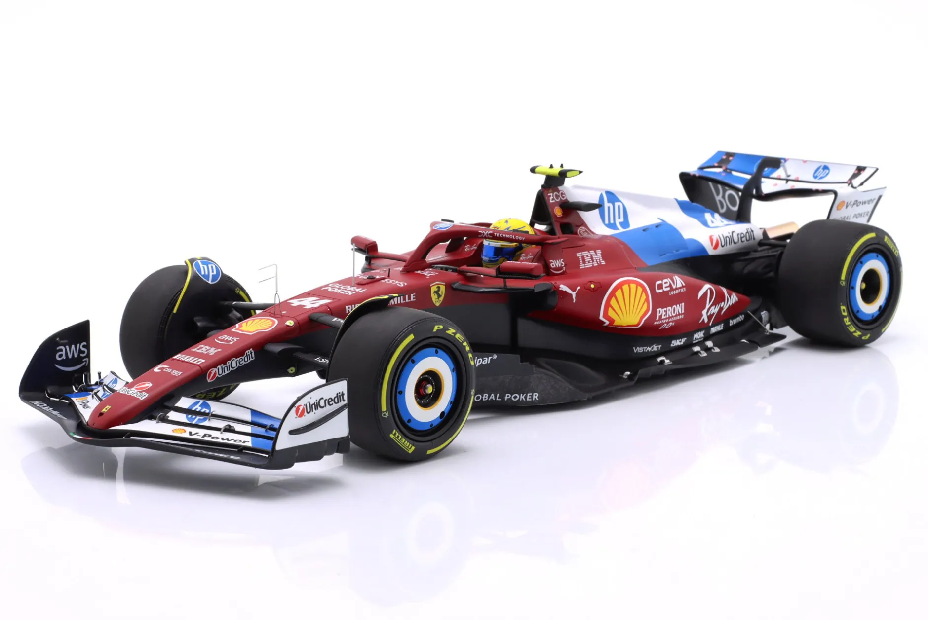 Lewis Hamilton Ferrari SF-25 #44 8th Miami GP Formel 1 2025 1:18 BBR