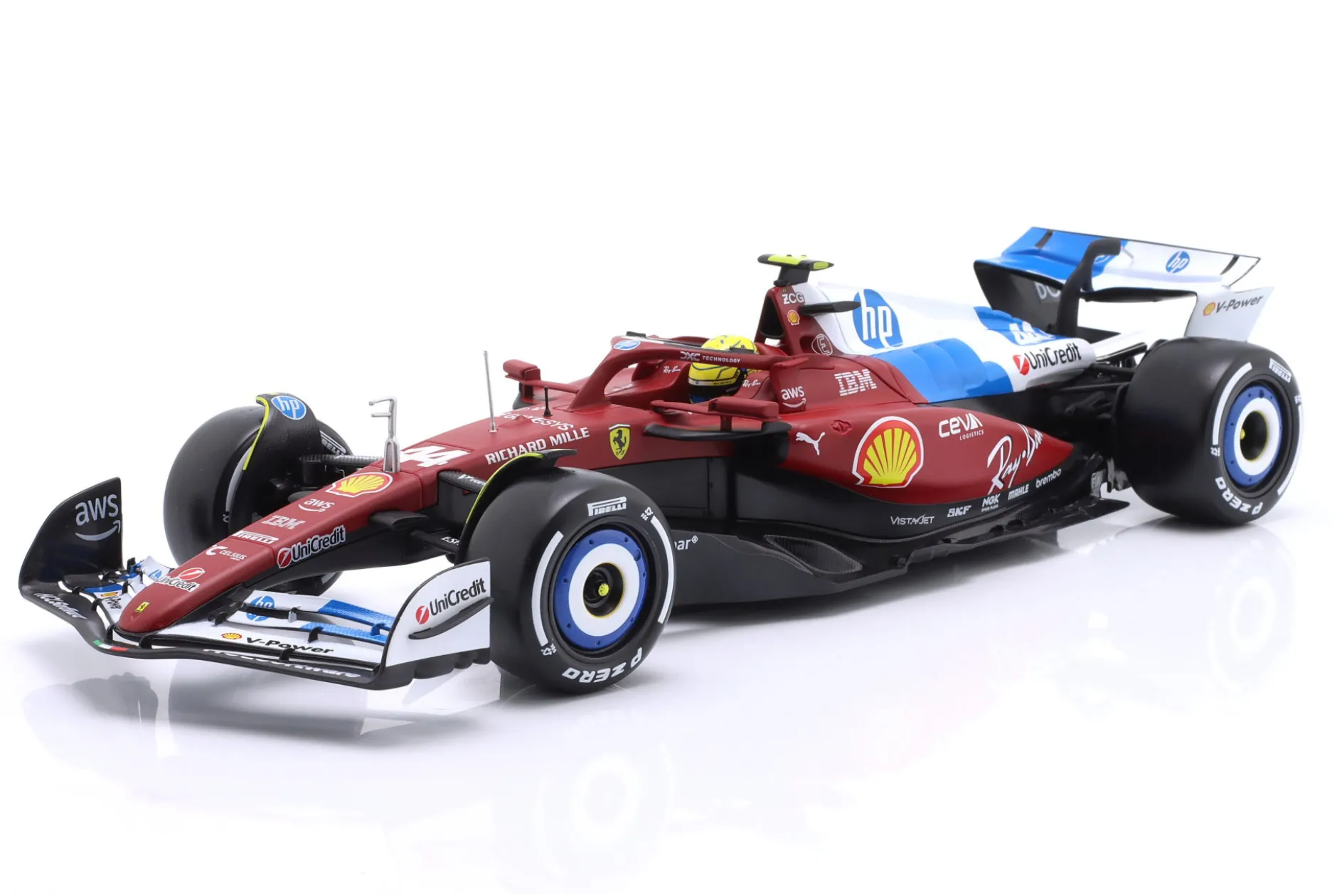 Lewis Hamilton Ferrari SF-25 #44 8th Miami GP Formel 1 2025 1:18 Bburago