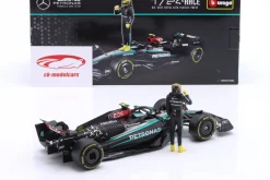 Lewis Hamilton Mercedes-AMG F1 W15 #44 Formel 1 2024 mit Figur 1:24 Bburago