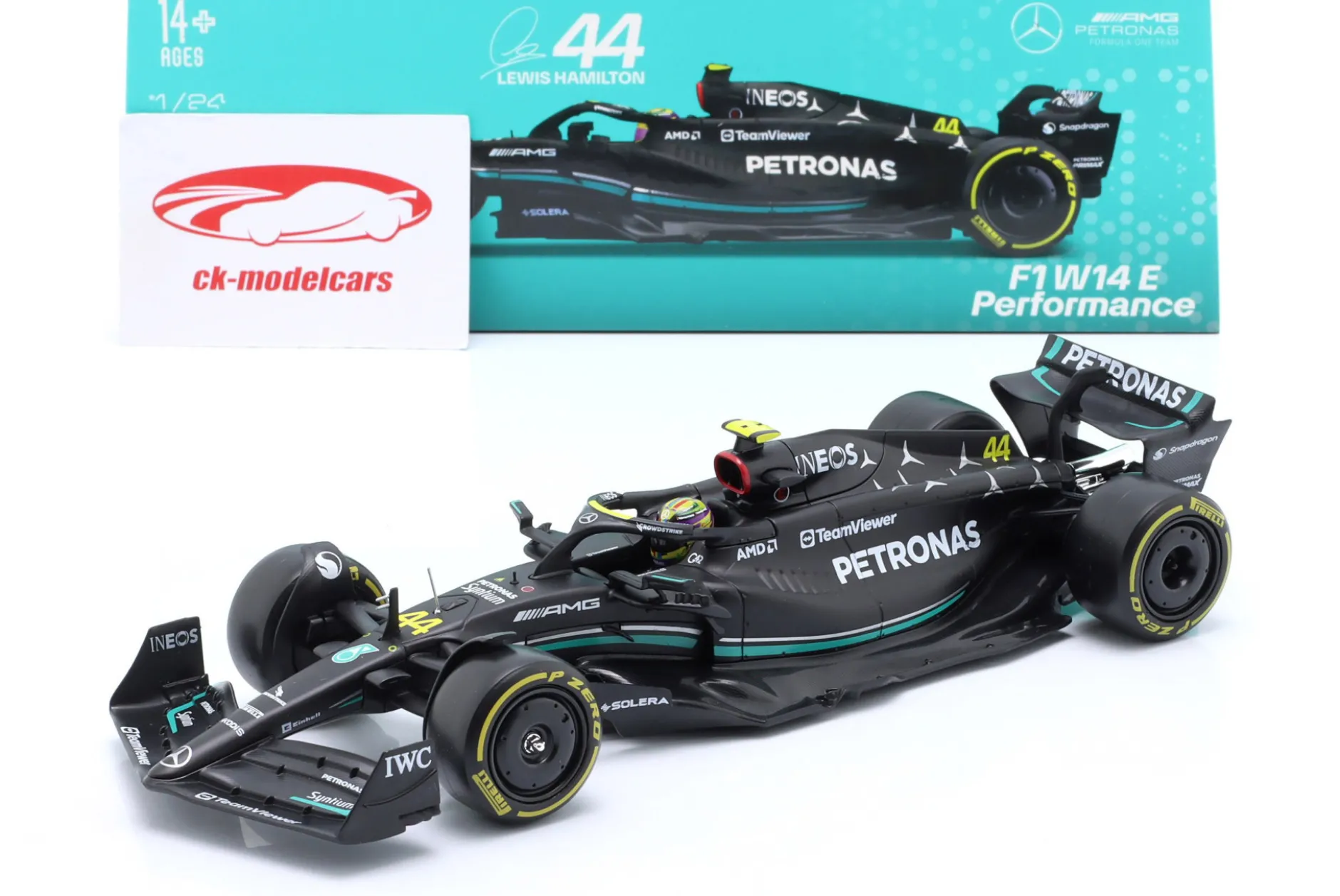 Lewis Hamilton Mercedes-AMG F1 W14 #44 Formel 1 2023 1:24 Bburago
