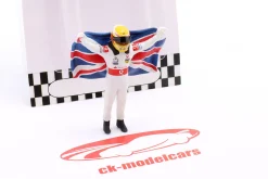 Lewis Hamilton mit britischer Flagge Formel 1 2007 Figur 1:43 Cartrix