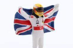 Lewis Hamilton mit britischer Flagge Formel 1 2007 Figur 1:43 Cartrix