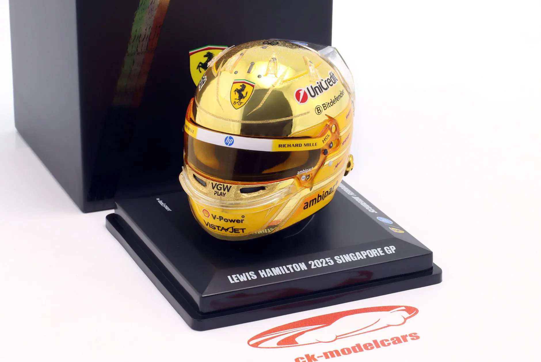 Lewis Hamilton Scuderia Ferrari #44 6th Singapore GP Formel 1 2025 Helm 1:5 LookSmart