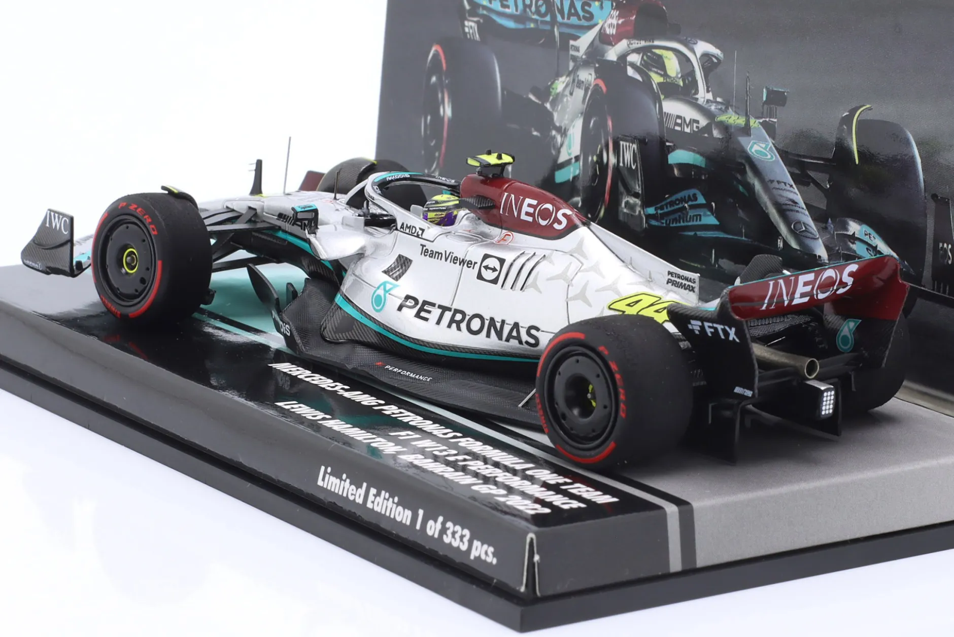 L. Hamilton Mercedes-AMG F1 W13 #44 3rd Bahrain GP Formel 1 2022 1:43 Minichamps