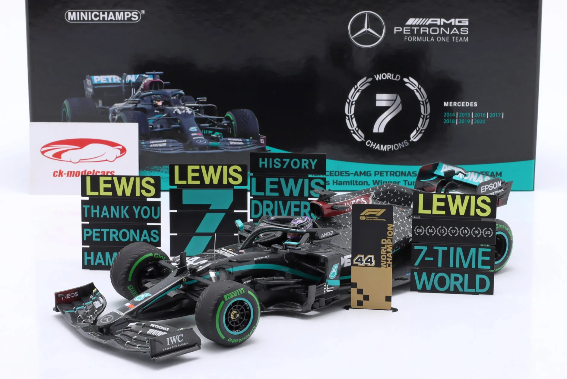 L. Hamilton Mercedes-AMG F1 W11 #44 Sieger Türkei GP Formel 1 Weltmeister 2020 1:18 Minichamps