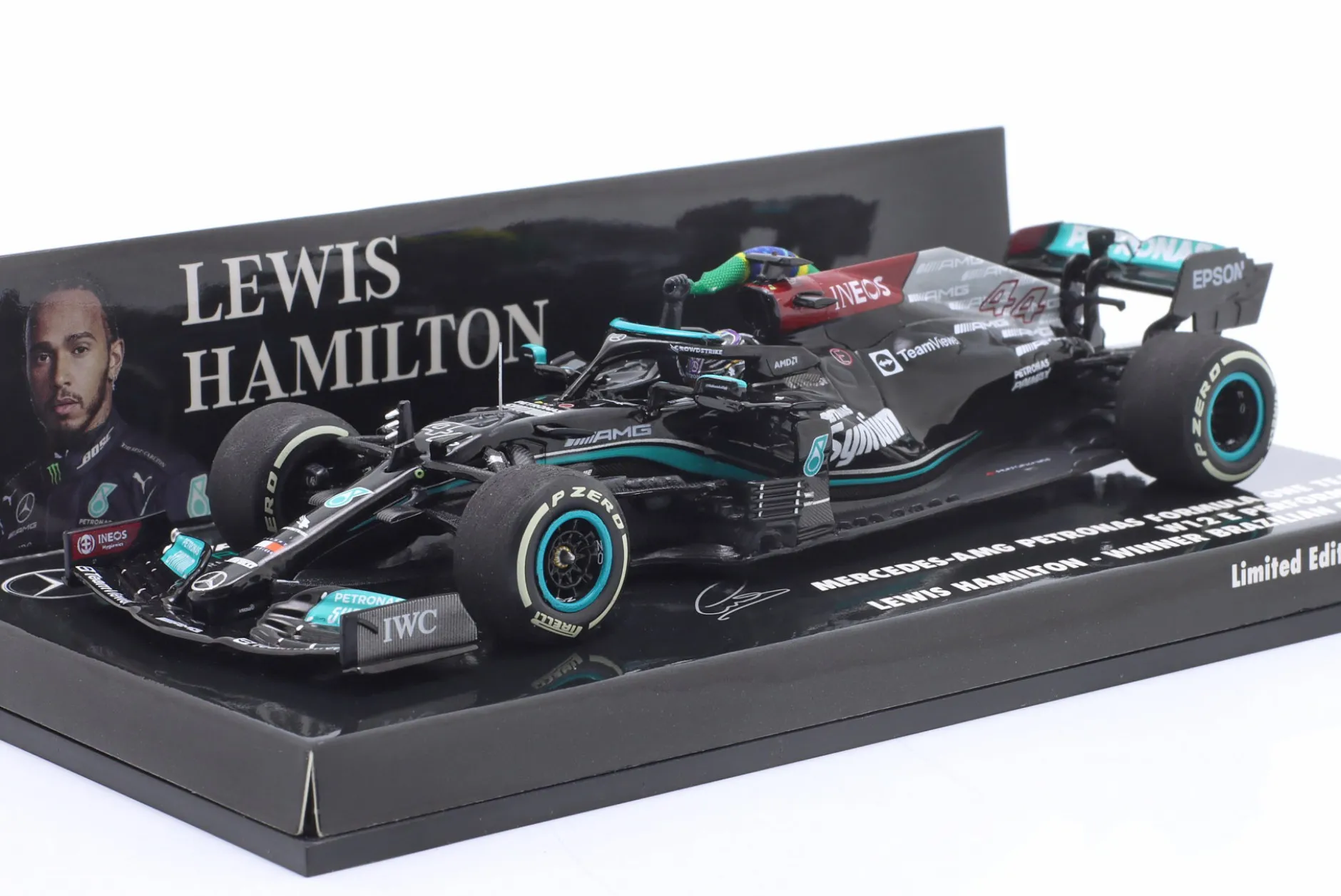 L. Hamilton Mercedes-AMG F1 W12 #44 Sieger Brasilien GP Formel 1 2021 1:43 Minichamps