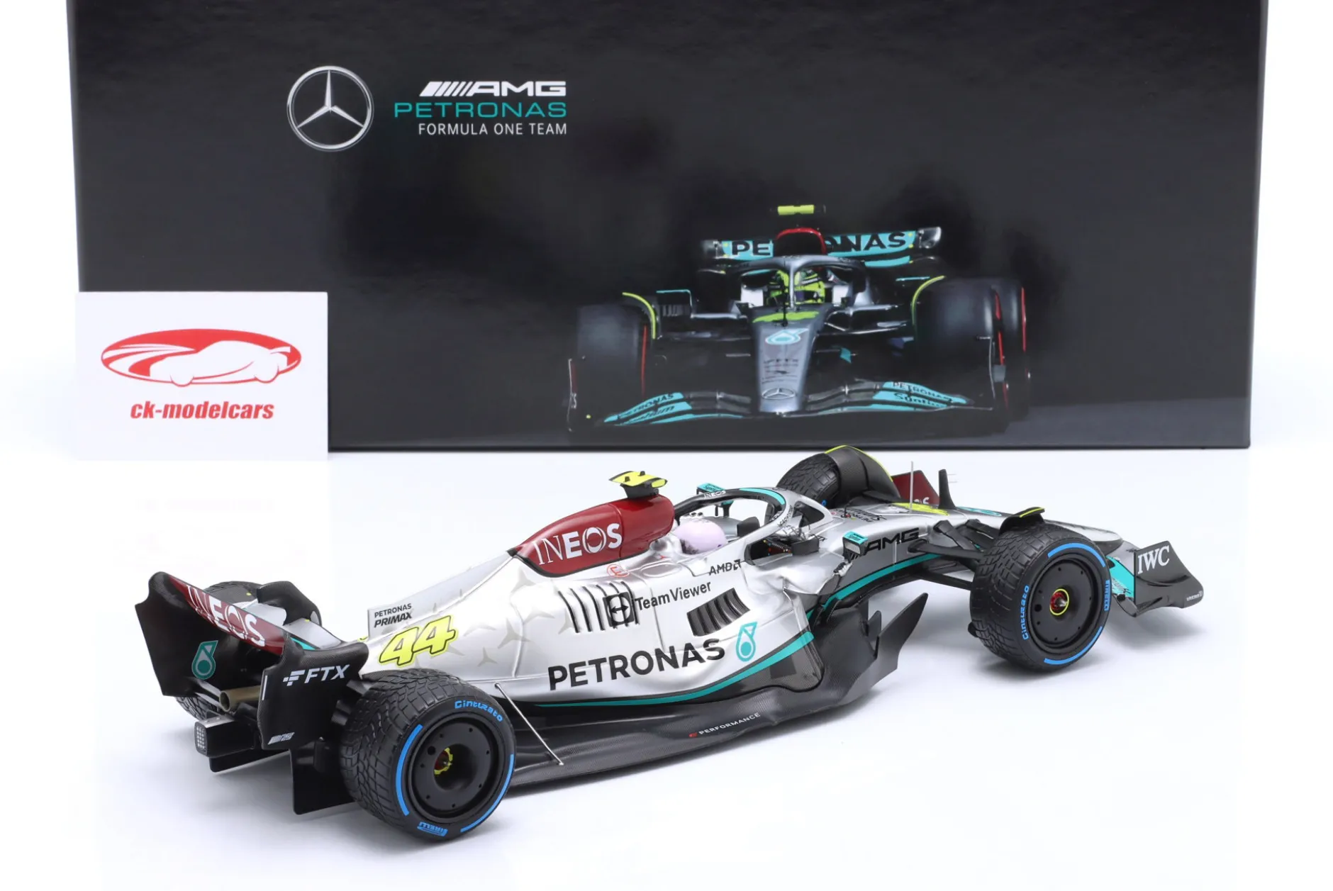 L. Hamilton Mercedes-AMG F1 W13 #44 8th Monaco GP Formel 1 2022 1:18 Minichamps