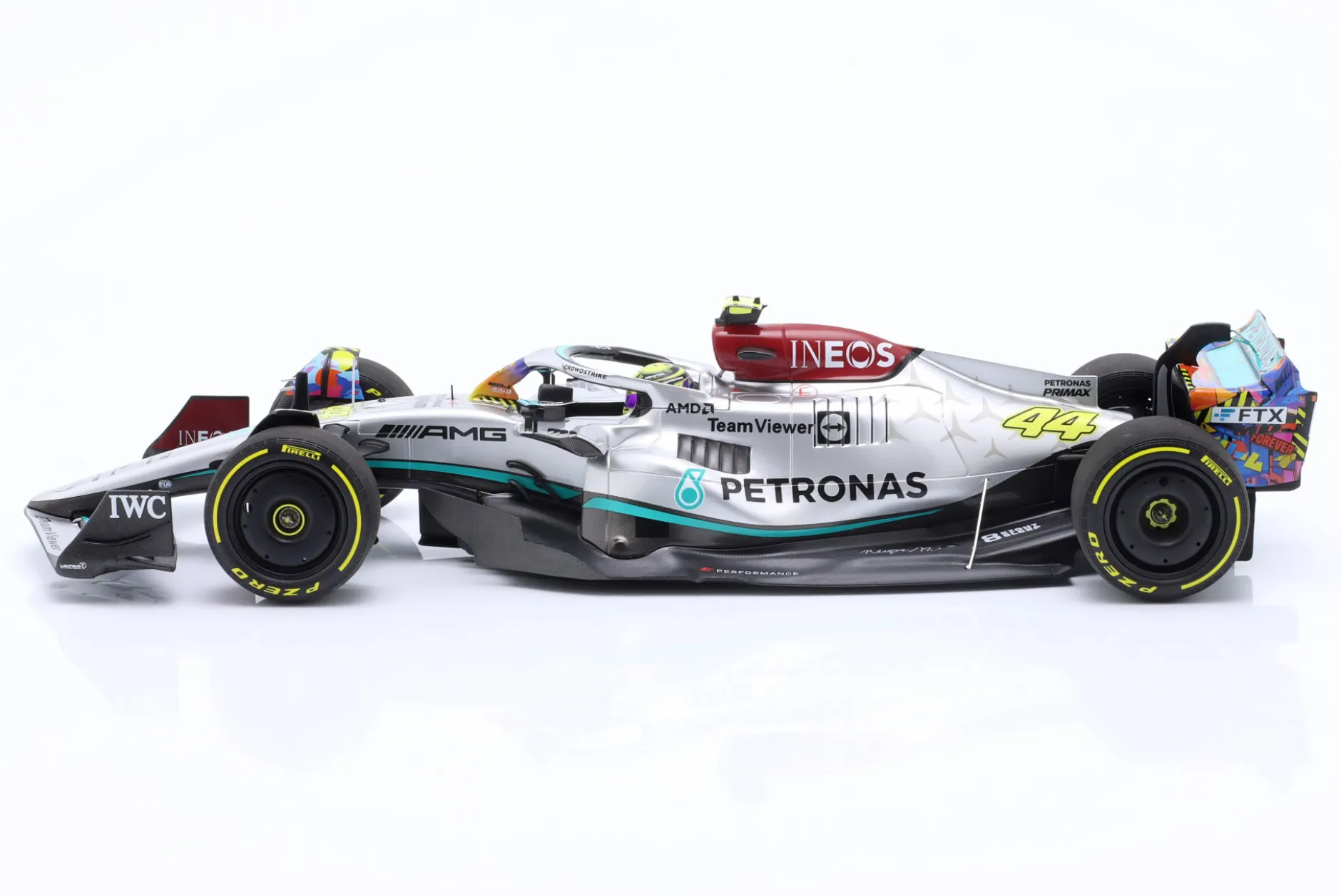 L. Hamilton Mercedes-AMG F1 W13 #44 6th Miami GP Formel 1 2022 1:18 Minichamps