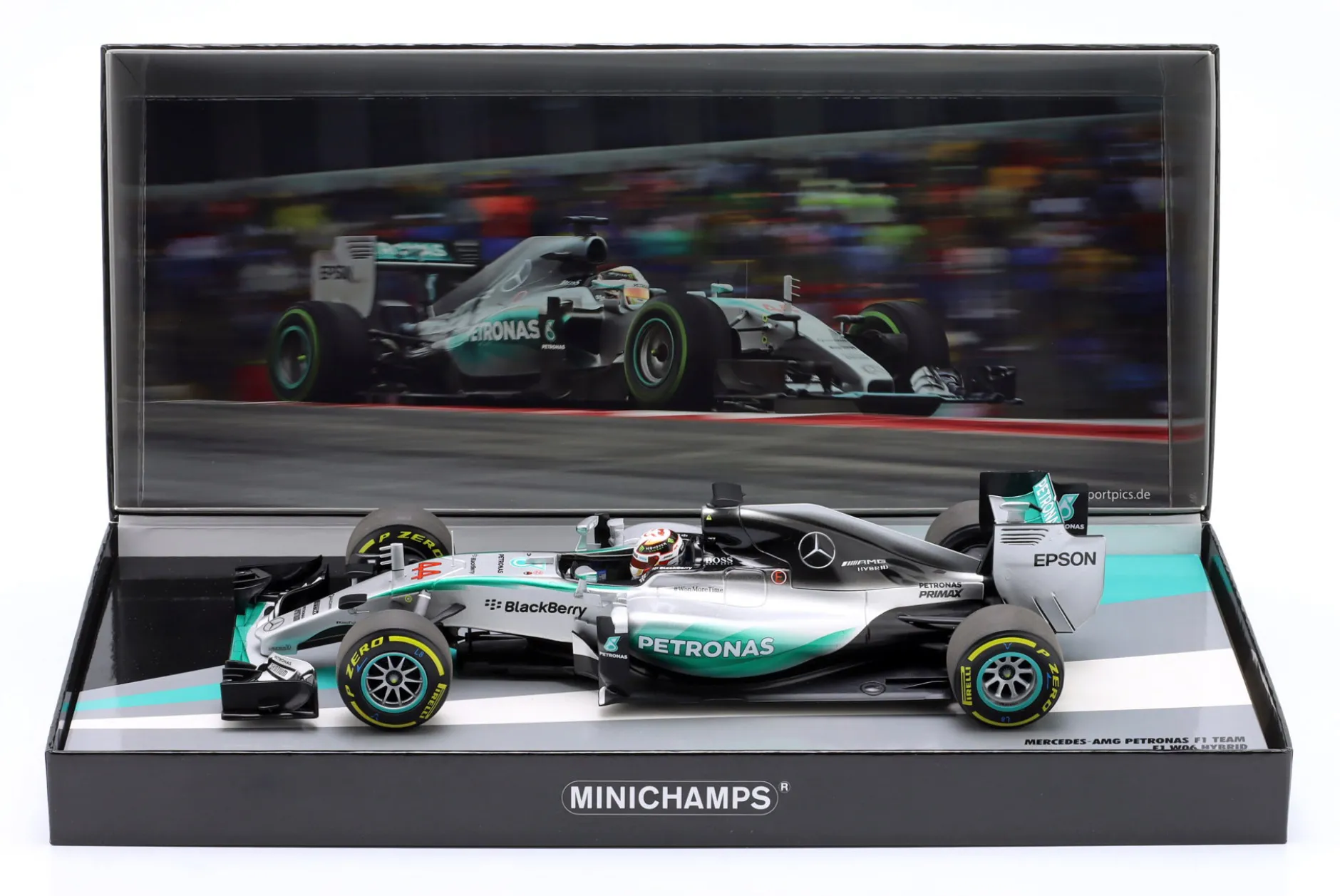 L. Hamilton Mercedes AMG W06 #44 Sieger USA GP Formel 1 Weltmeister 2015 1:18 Minichamps