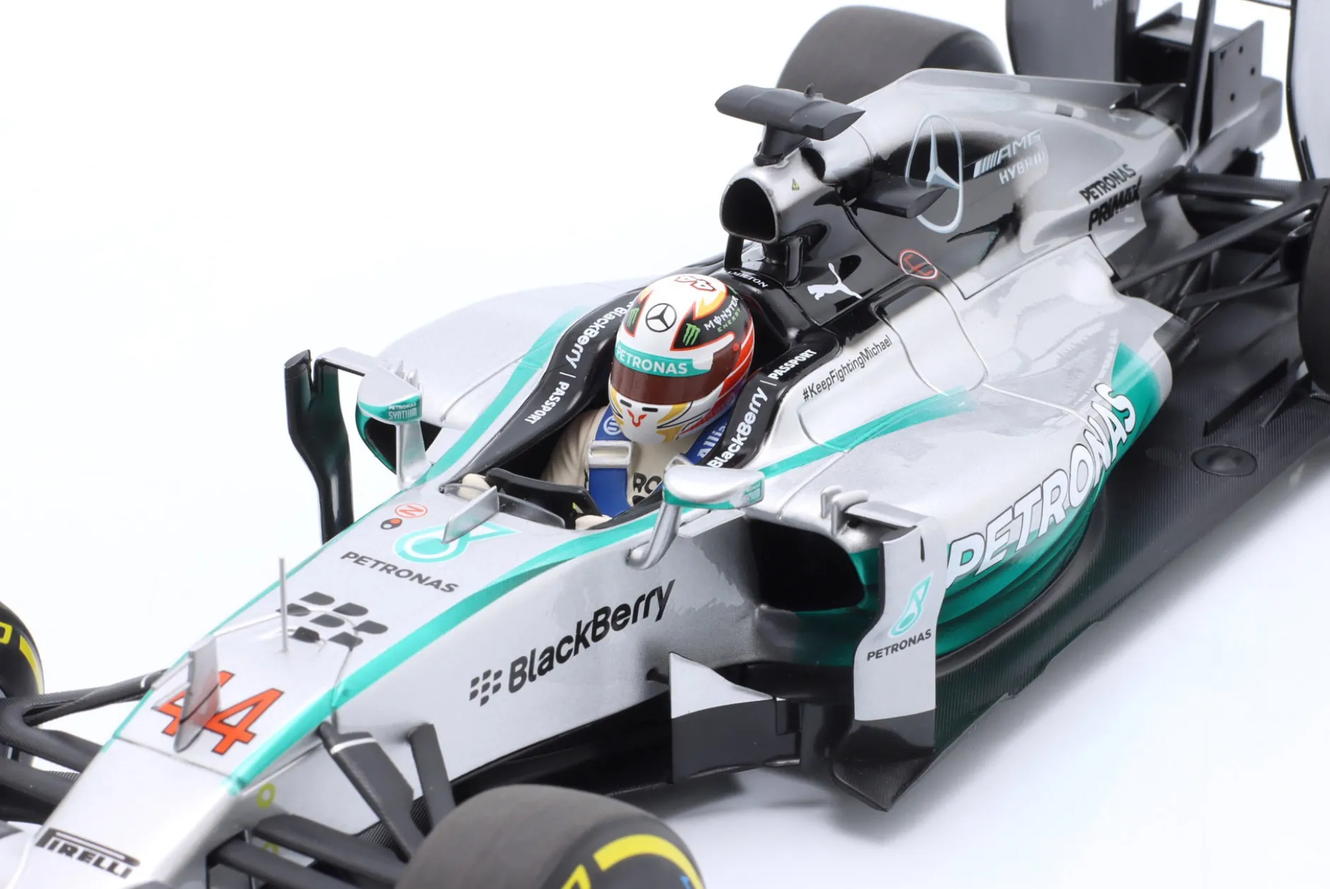 L. Hamilton Mercedes F1 W05 #44 Formel 1 Weltmeister 2014 1:18 Minichamps