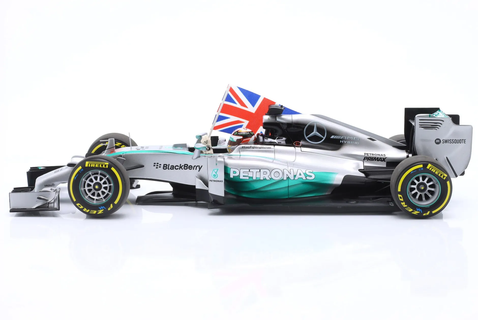 L. Hamilton Mercedes F1 W05 #44 Sieger Abu Dhabi GP Formel 1 Weltmeister 2014 1:18 Minichamps