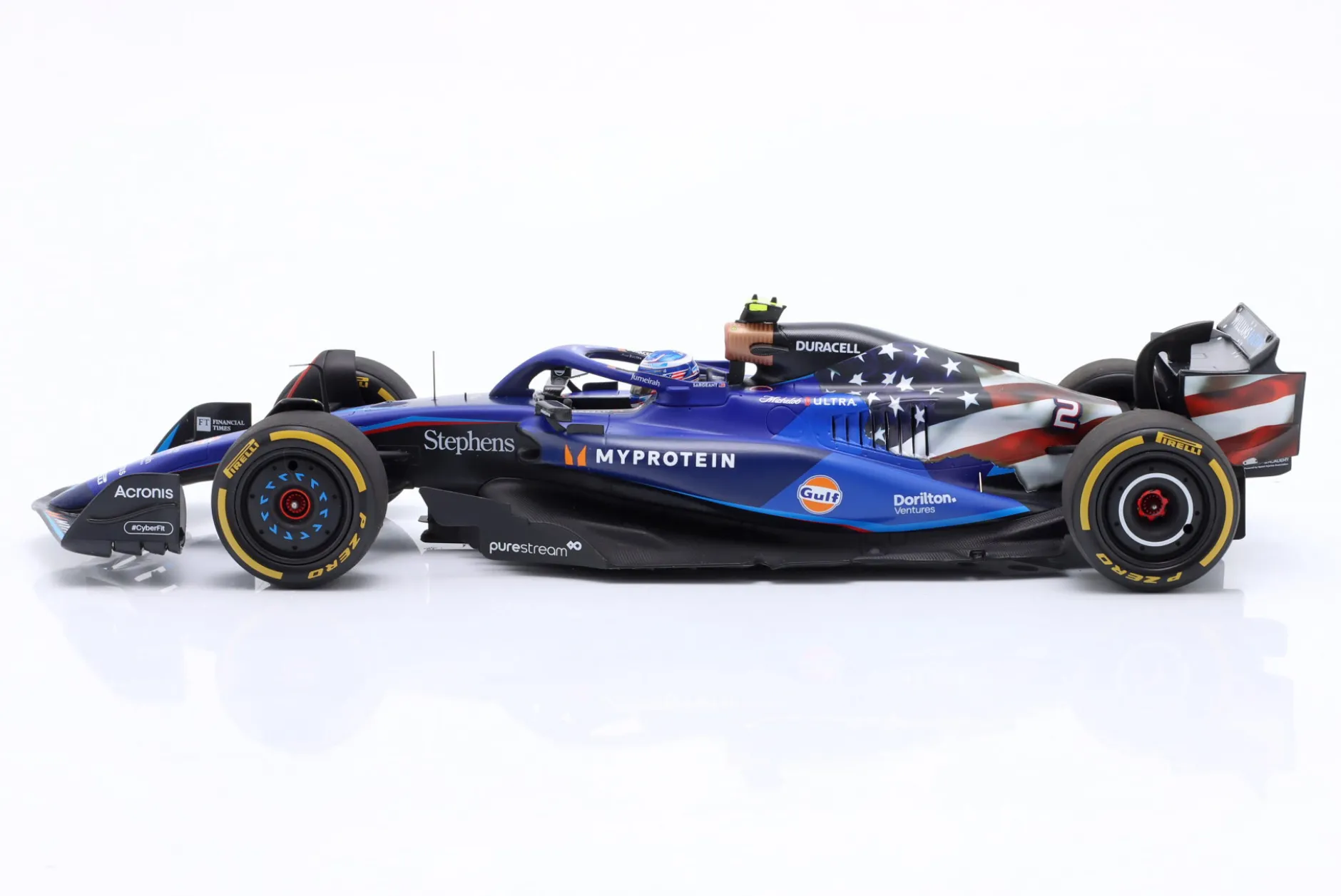 Logan Sargeant Williams FW45 #2 USA GP Formel 1 2023 1:18 Spark