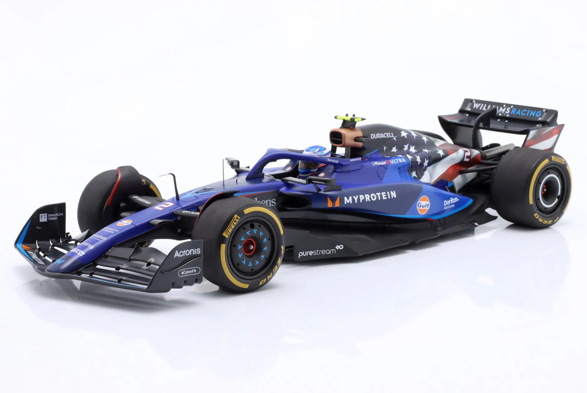 Logan Sargeant Williams FW45 #2 USA GP Formel 1 2023 1:18 Spark
