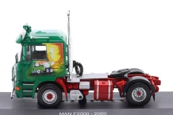 MAN F200 (low cab) Sattelzugmaschine Baujahr 2000 grün / Dekor 1:43 Hachette