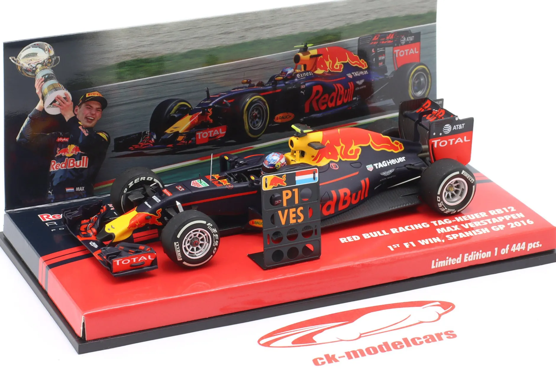 Max Verstappen Red Bull RB12 #33 First F1 Win Spanien GP Formel 1 2016 1:43 Minichamps