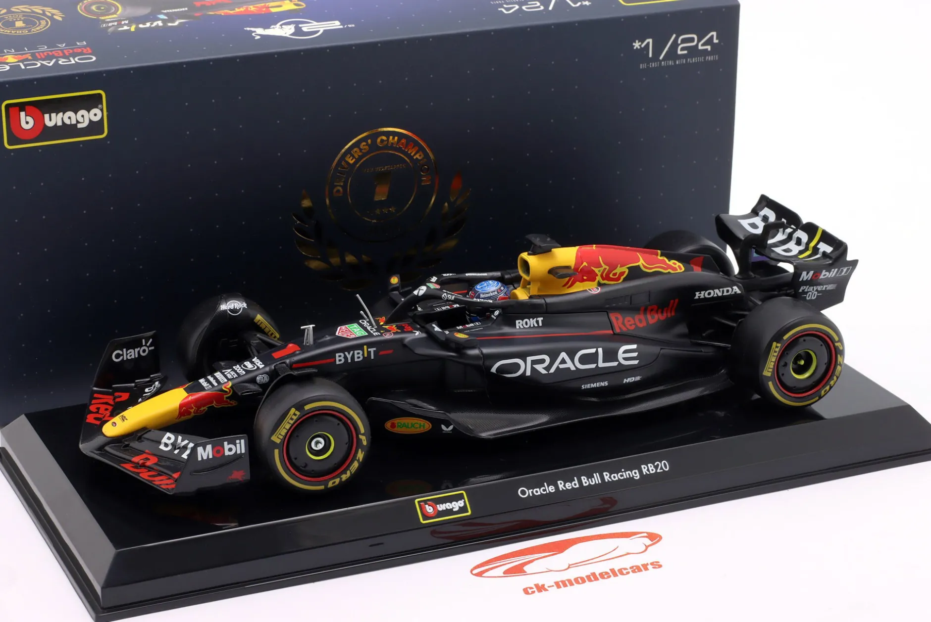 Max Verstappen Red Bull RB20 #1 Formel 1 Weltmeister 2024 1:24 Bburago