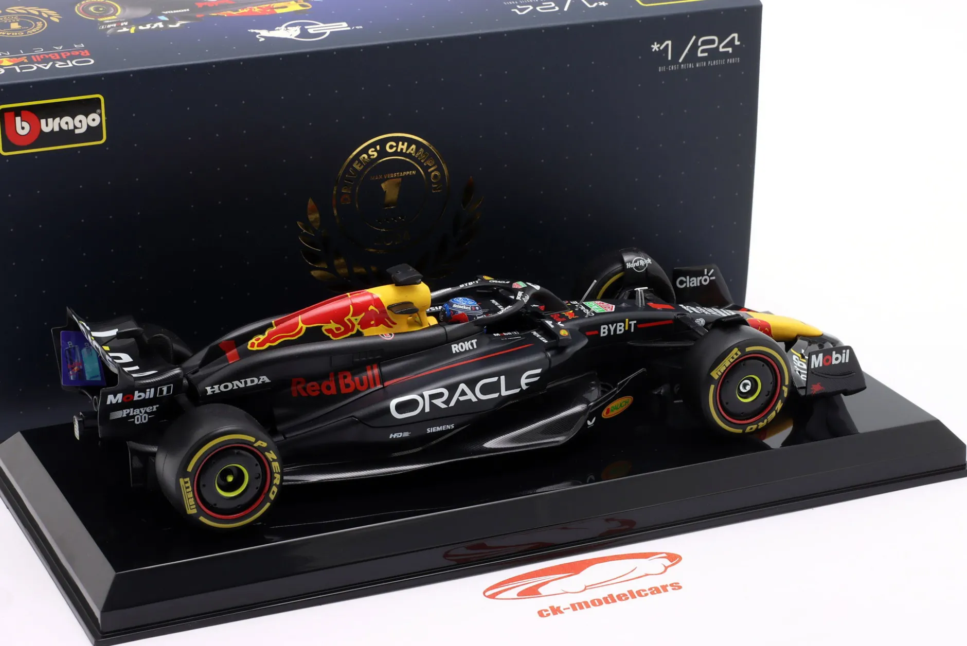 Max Verstappen Red Bull RB20 #1 Formel 1 Weltmeister 2024 1:24 Bburago