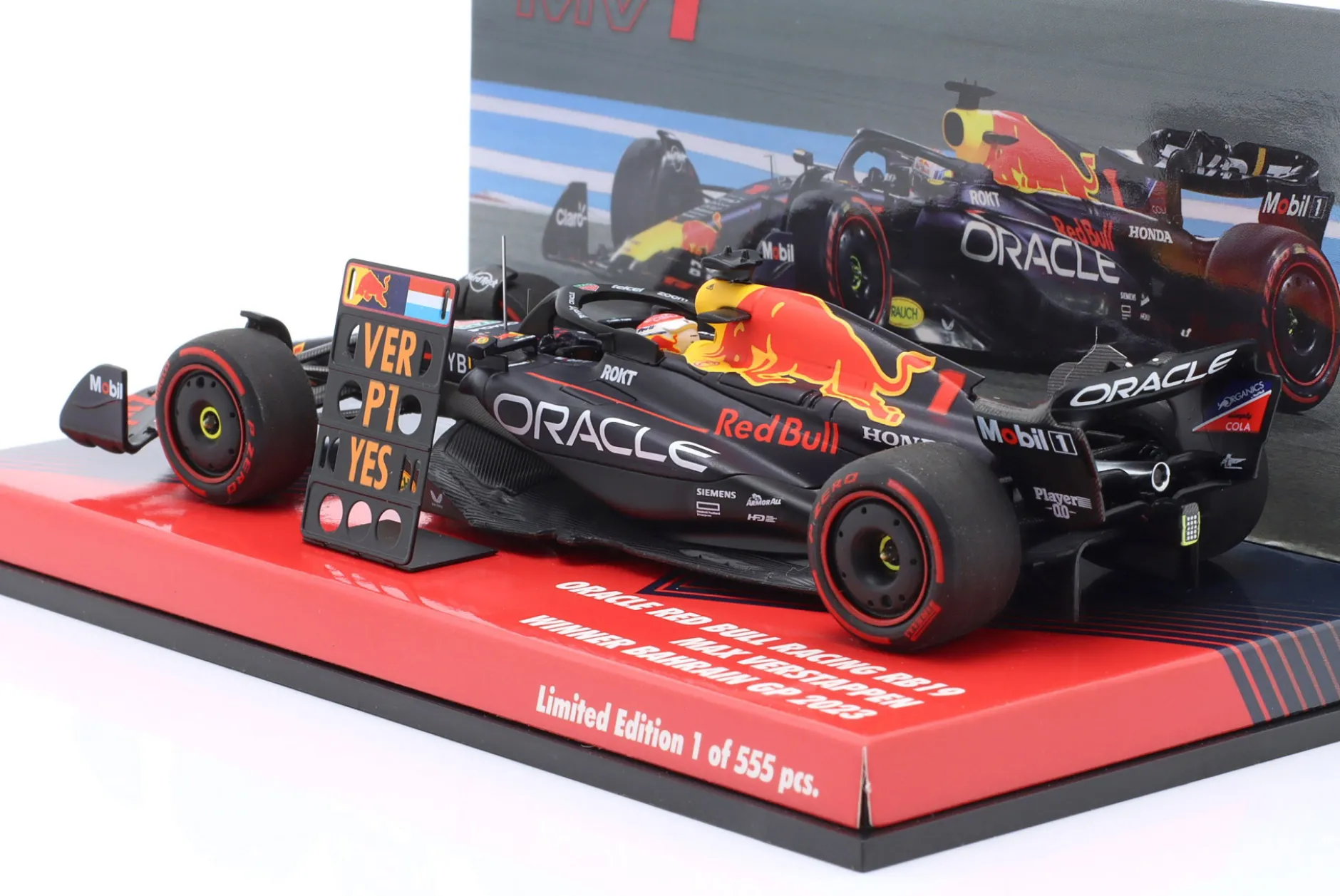 Max Verstappen Red Bull RB19 #1 Sieger Bahrain GP Formel 1 Weltmeister 2023 1:43 Minichamps
