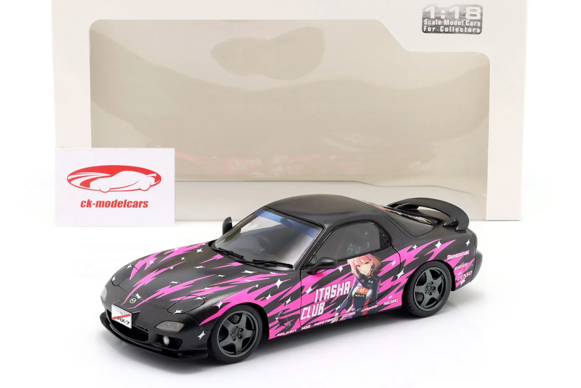 Mazda RX7 (FD3) RS Solido Works Itasha Club 1999 pink / schwarz 1:18 Solido