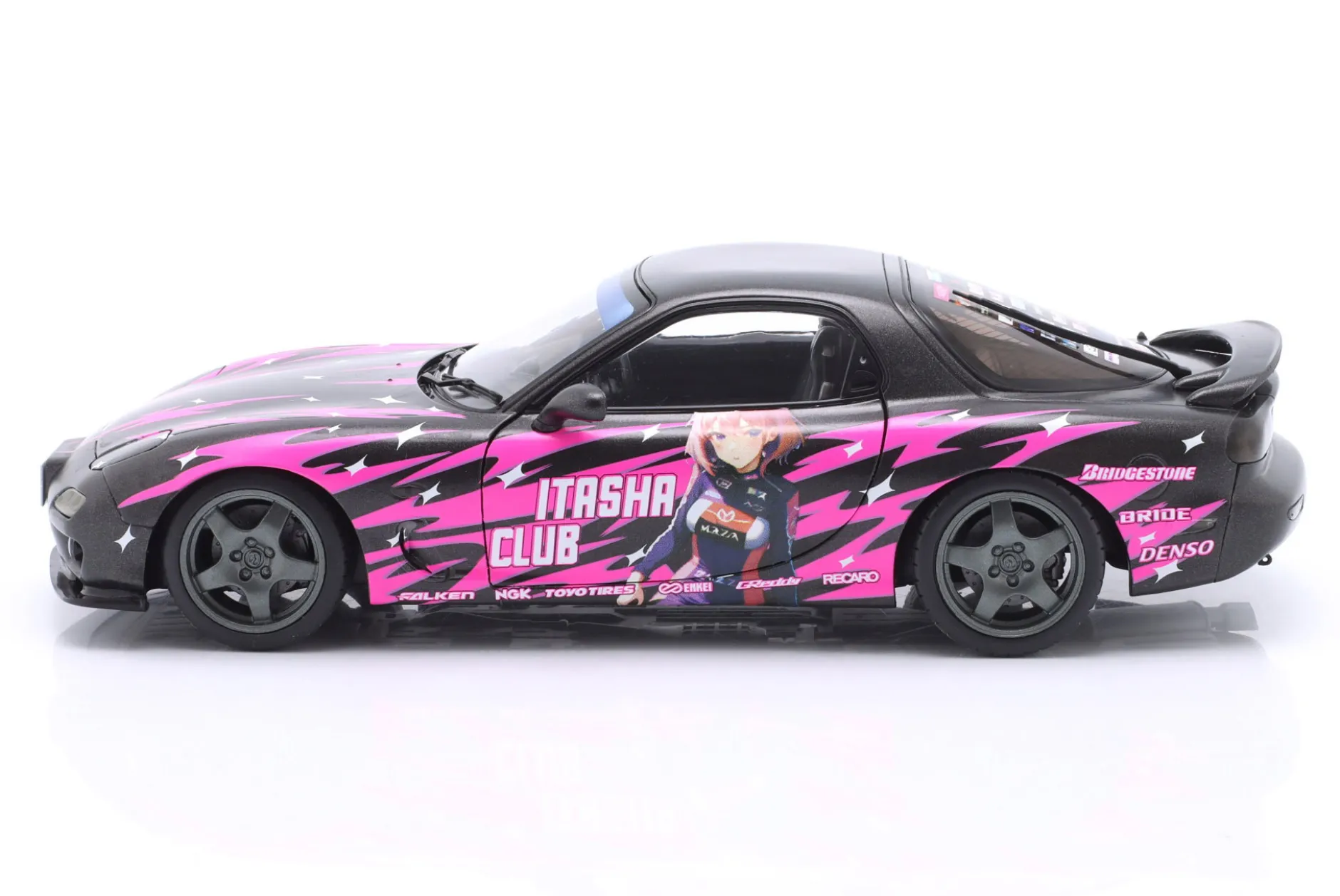 Mazda RX7 (FD3) RS Solido Works Itasha Club 1999 pink / schwarz 1:18 Solido