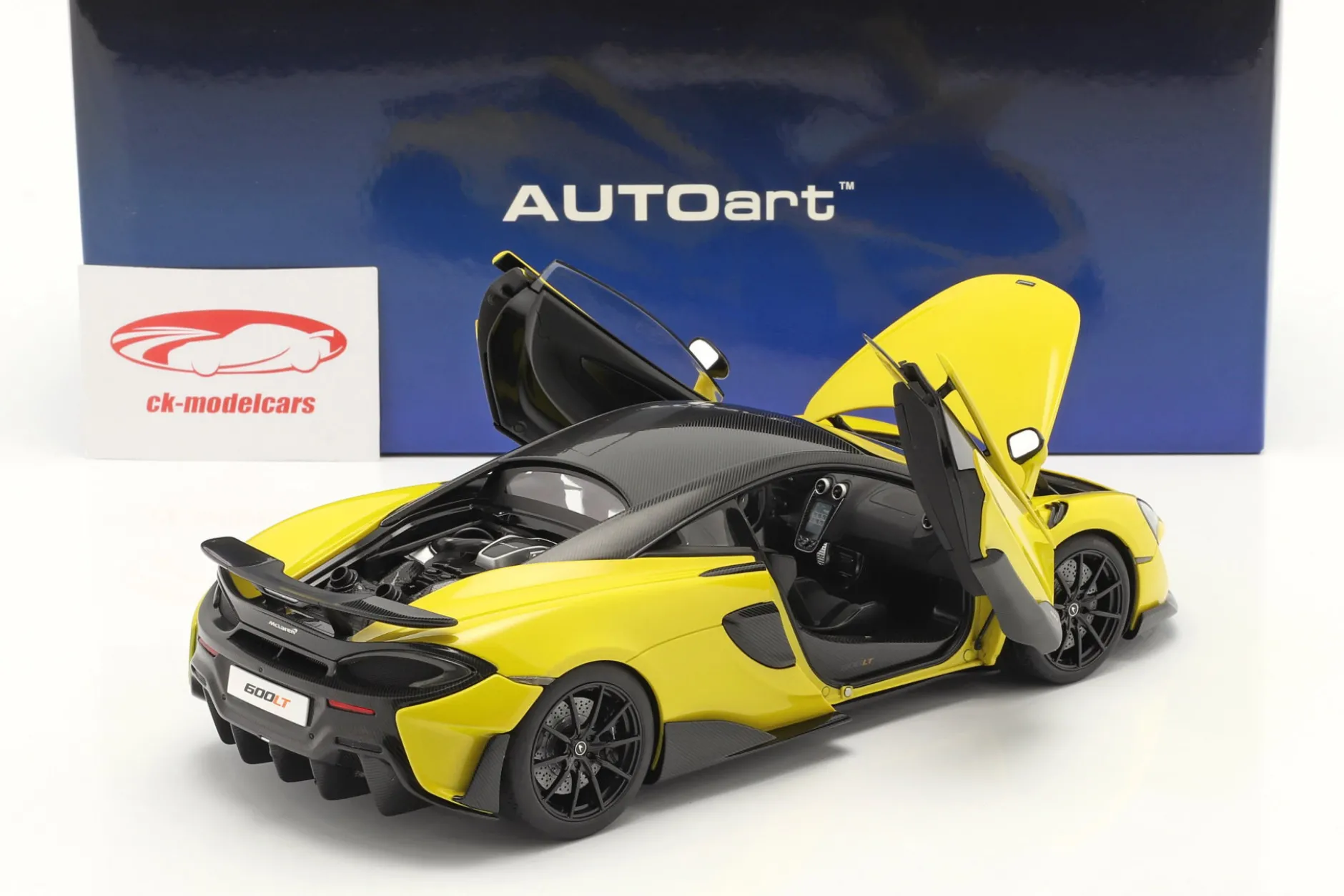 McLaren 600LT Baujahr 2019 sicilian gelb 1:18 AUTOart