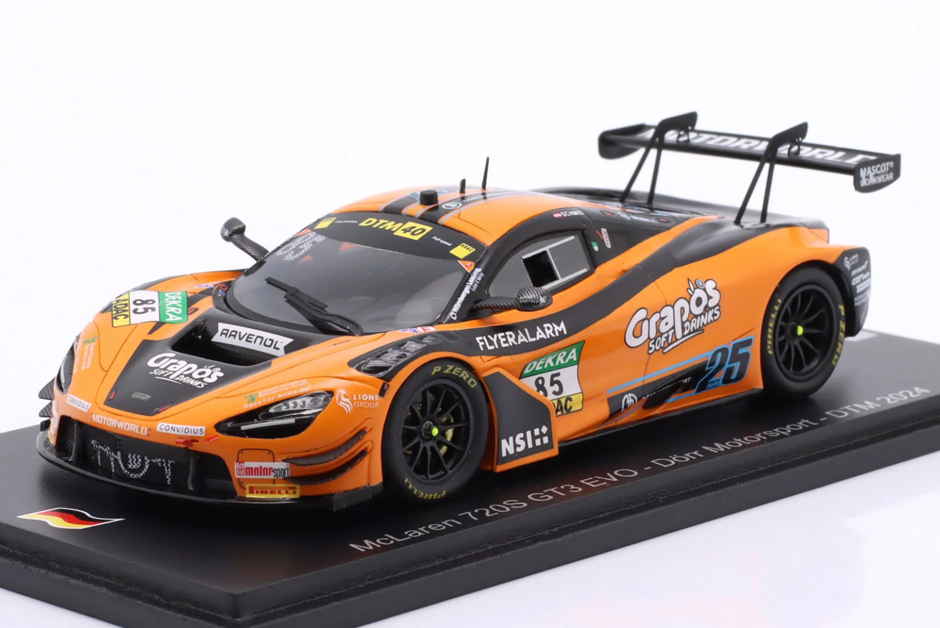 McLaren 720S GT3 Evo #85 DTM 2024 Clemens Schmid 1:43 Spark