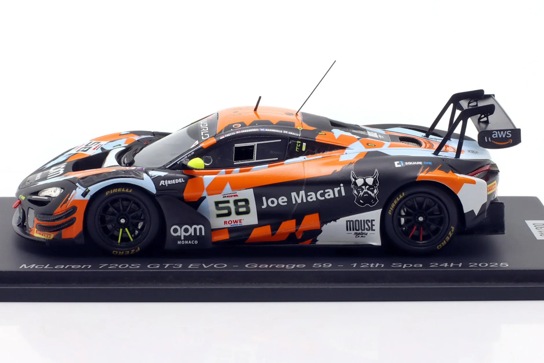 McLaren 720S GT3 Evo #58 24h Spa 2025 Garage 59 1:43 Spark