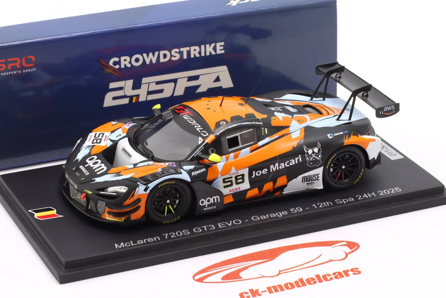 McLaren 720S GT3 Evo #58 24h Spa 2025 Garage 59 1:43 Spark