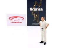 Mechaniker mit weißem Overall skeptisch - Figur 1:18 Figurenmanufaktur