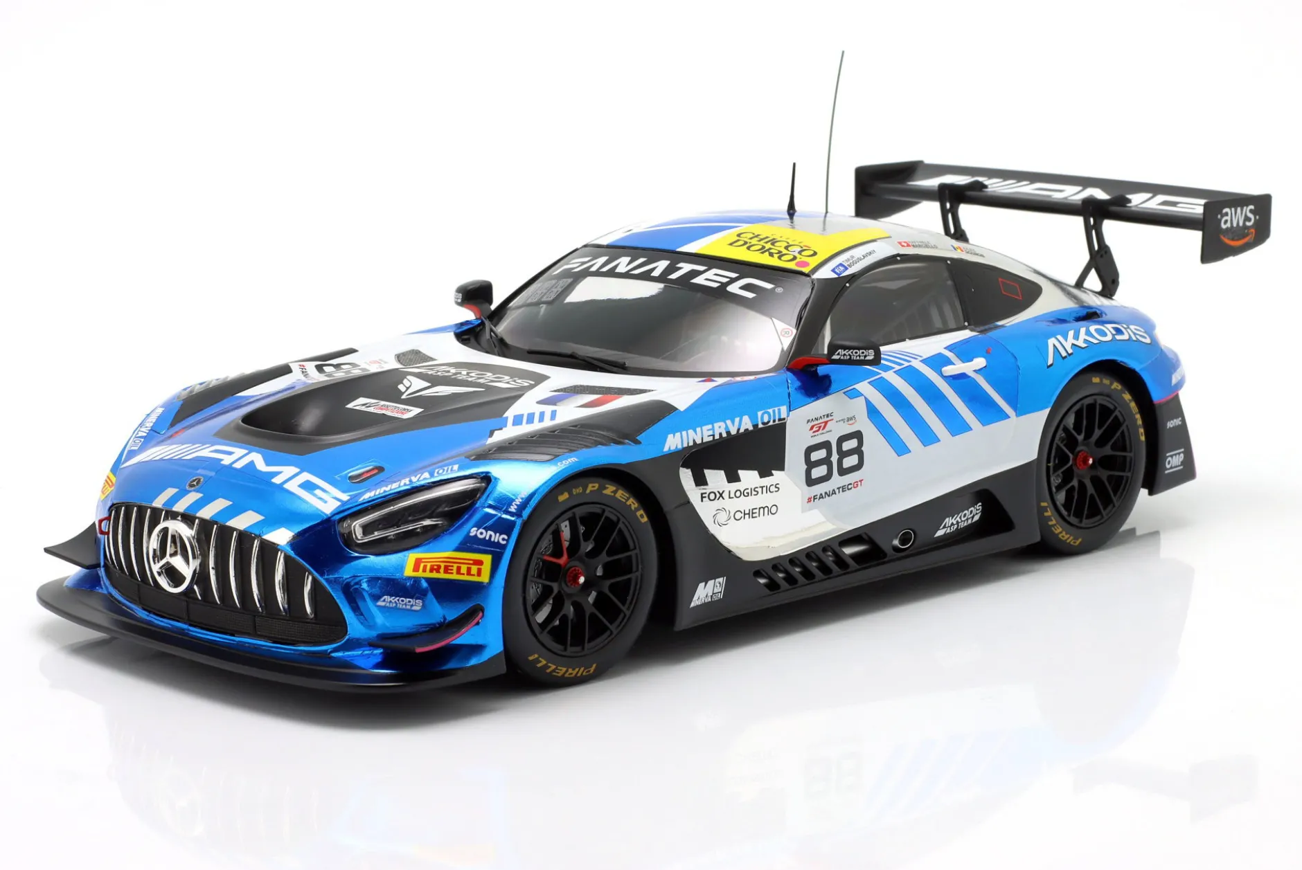 Mercedes-AMG GT3 Evo #88 GTWC Champion 2023 AMG Team AKKodis ASP 1:18 Ixo