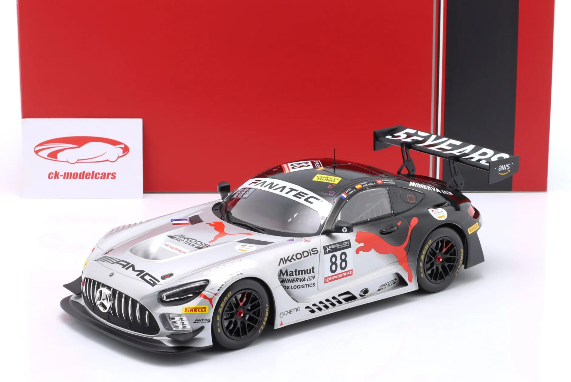 Mercedes-AMG GT3 Evo #88 Sieger 24h Spa 2022 AMG Team AKKodis ASP 1:18 Ixo