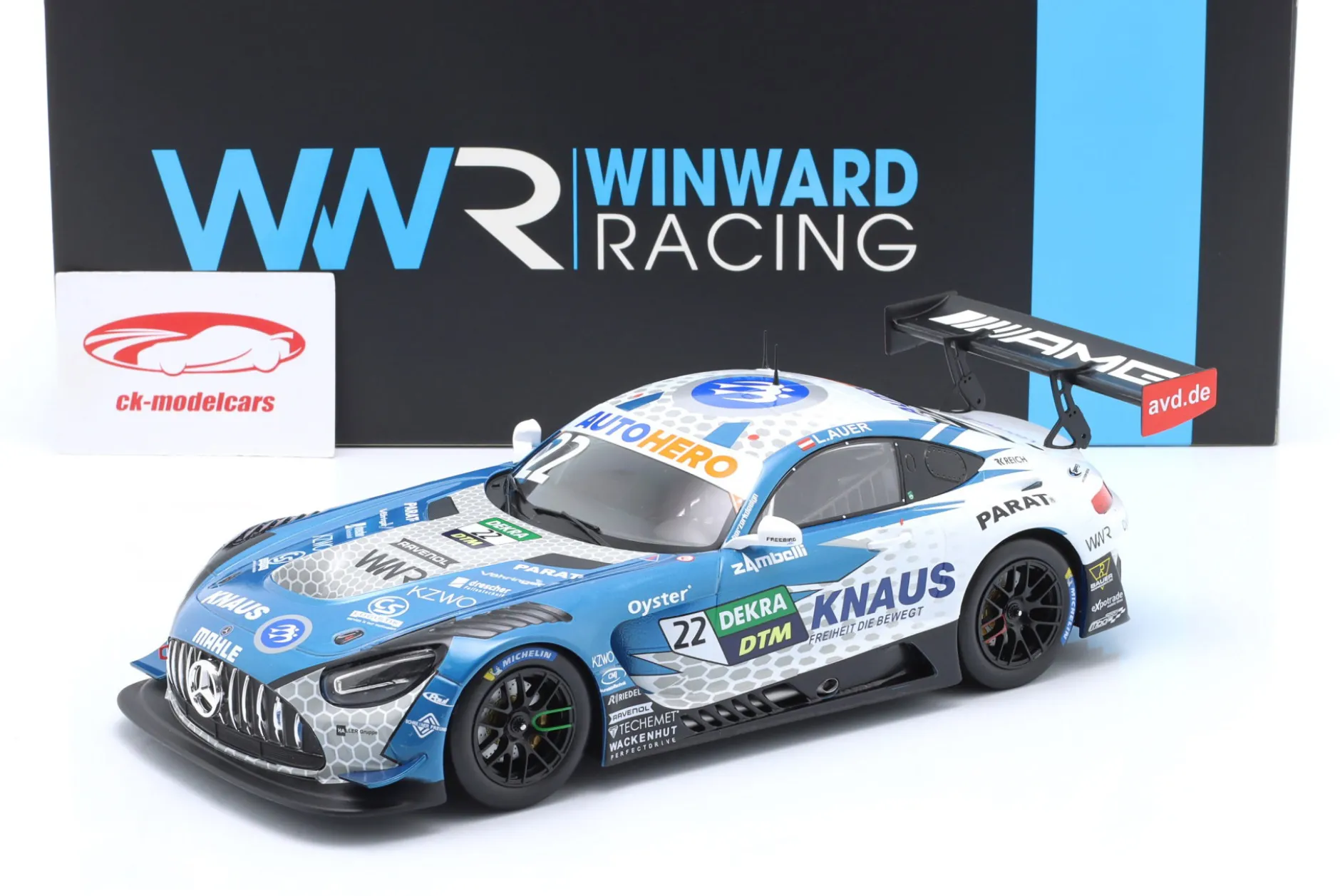 Mercedes-AMG GT3 Evo #22 Sieger Rennen 1 DTM Hockenheim 2022 L. Auer 1:18 Ixo