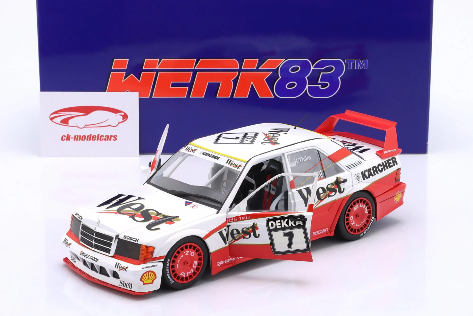 Mercedes-Benz 190E 2.5-16 Evo II #7 DTM 1991 Kurt Thiim 1:18 WERK83