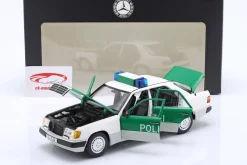 Mercedes-Benz 230E (W124) Polizei Baujahr 1989-1993 weiß / grün 1:18 Norev