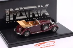 Mercedes-Benz 500K (W29) Cabriolet C 1934-1936 rotbraun 1:43 Matrix