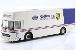 Mercedes-Benz O 317 Renntransporter Rothmans Porsche weiß 1:18 Schuco