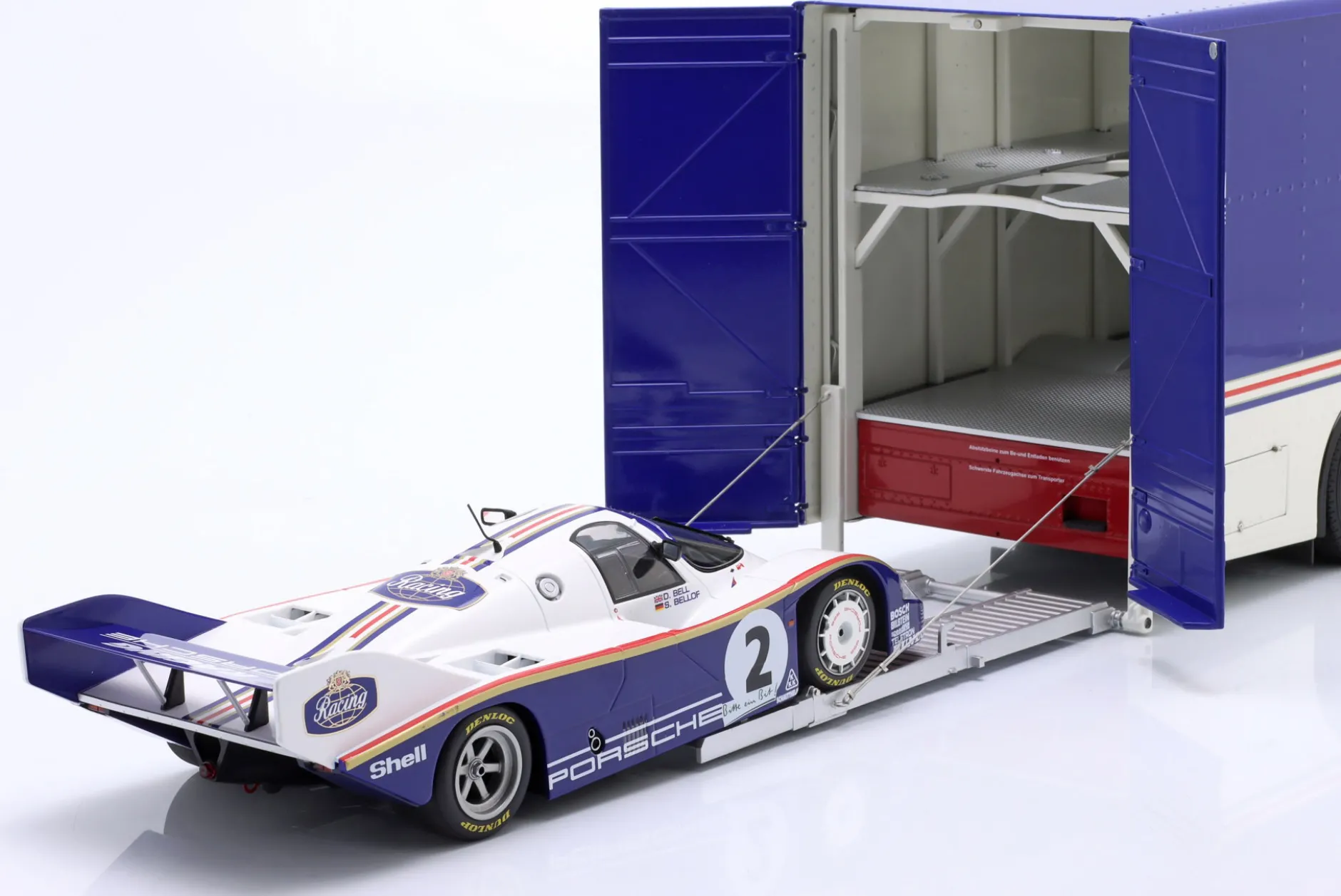 Mercedes-Benz O 317 Renntransporter Rothmans Porsche weiß 1:18 Schuco