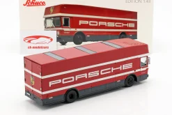 Mercedes-Benz O 317 Renntransporter Porsche Motorsport rot 1:43 Schuco