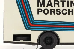 Mercedes-Benz O 317 Renntransporter Porsche Martini Racing weiß 1:18 Schuco