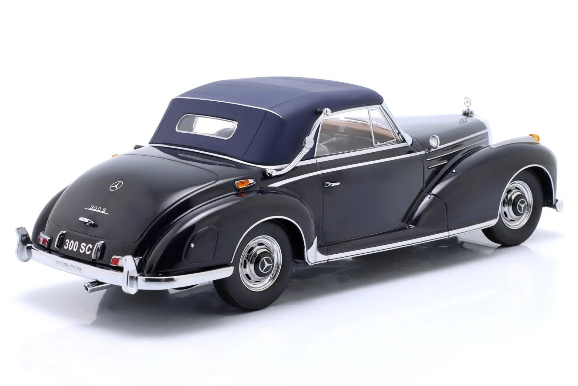 Mercedes-Benz 300 SC Cabriolet (W188) Softtop 1957 dunkelblau 1:18 KK-Scale