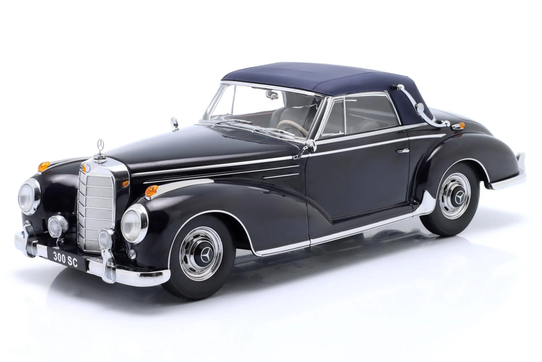 Mercedes-Benz 300 SC Cabriolet (W188) Softtop 1957 dunkelblau 1:18 KK-Scale