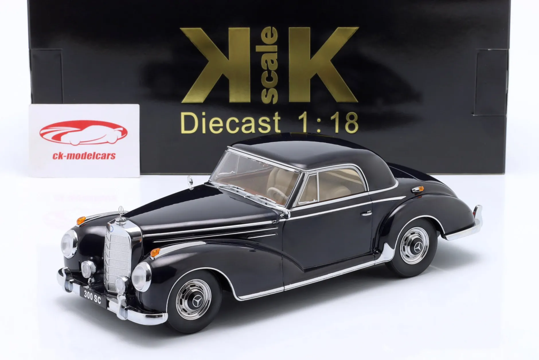 Mercedes-Benz 300 SC Coupe (W188) Baujahr 1955 dunkelblau 1:18 KK-Scale