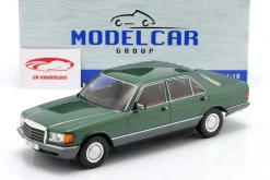 Mercedes-Benz S-Klasse (W126) Baujahr 1979 dunkelgrün metallic 1:18 ModelCarGroup